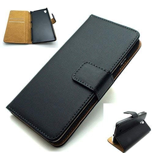 Sony Xperia Z2 Case Cover Luxury Premium Leather Wallet Mobile Stand Case By SUPRIZEBOX(TM) (BLACK)
