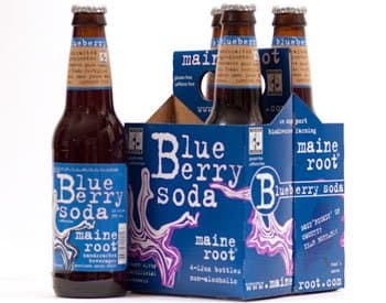 Maine Root Soda - Fair Trade Craft Soda in Glass Bottles (Blueberry 24 Pack)