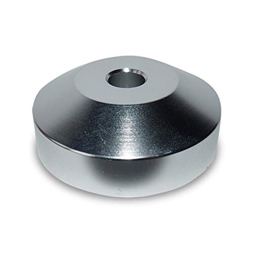 45 RPM Record Adapter Insert - Aluminum - 7 inch Vinyl Record Dome 45 Adapter (Silver anodized)