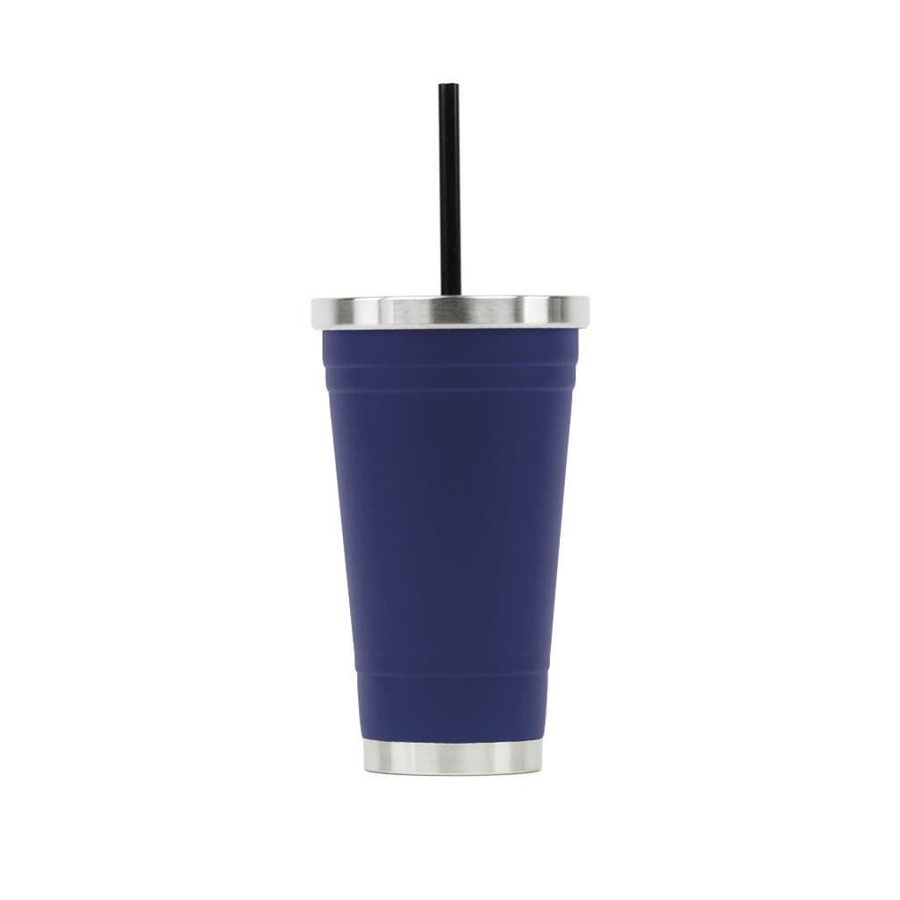 Simply Green Solutions Hot or Cold - Stainless Steel Drink Tumbler - Double Wall Vacuum Insulated -18oz. Capacity - Matte Navy