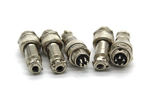 5Pcs Aviation Male Female Connectors 5 Pin for 12mm Panel Hole