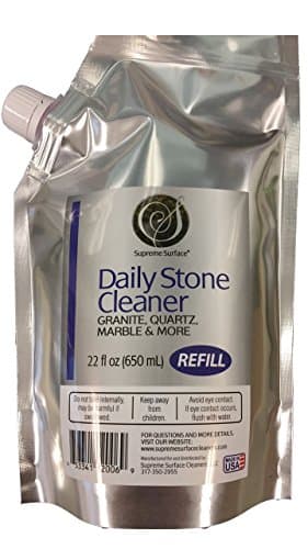 Supreme Surface Daily Stone Cleaner for Granite, Quartz, Marble and More (22oz Refill Buddy)