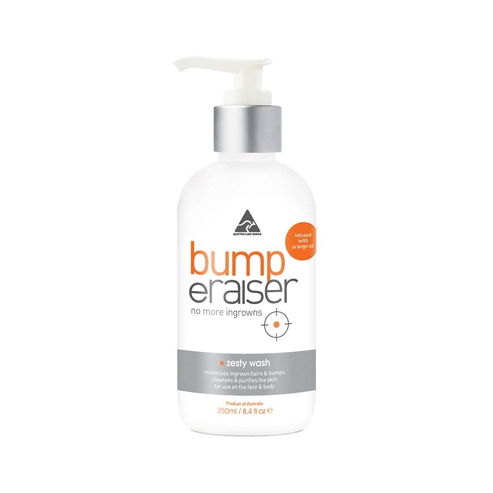 Bump Eraiser Zesty Wash 250 ml for Body and Face Ingrown Hair Treatment, Razor Bumps, Razor Burns and Hair Growth Prevention