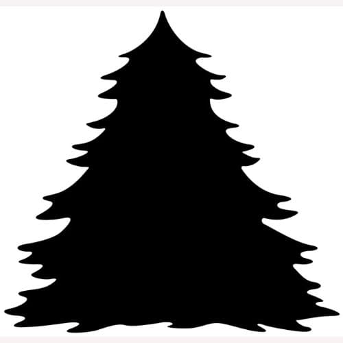 Christmas Tree Shaped Chalkboard Vinyl Message Board Peel and Stick