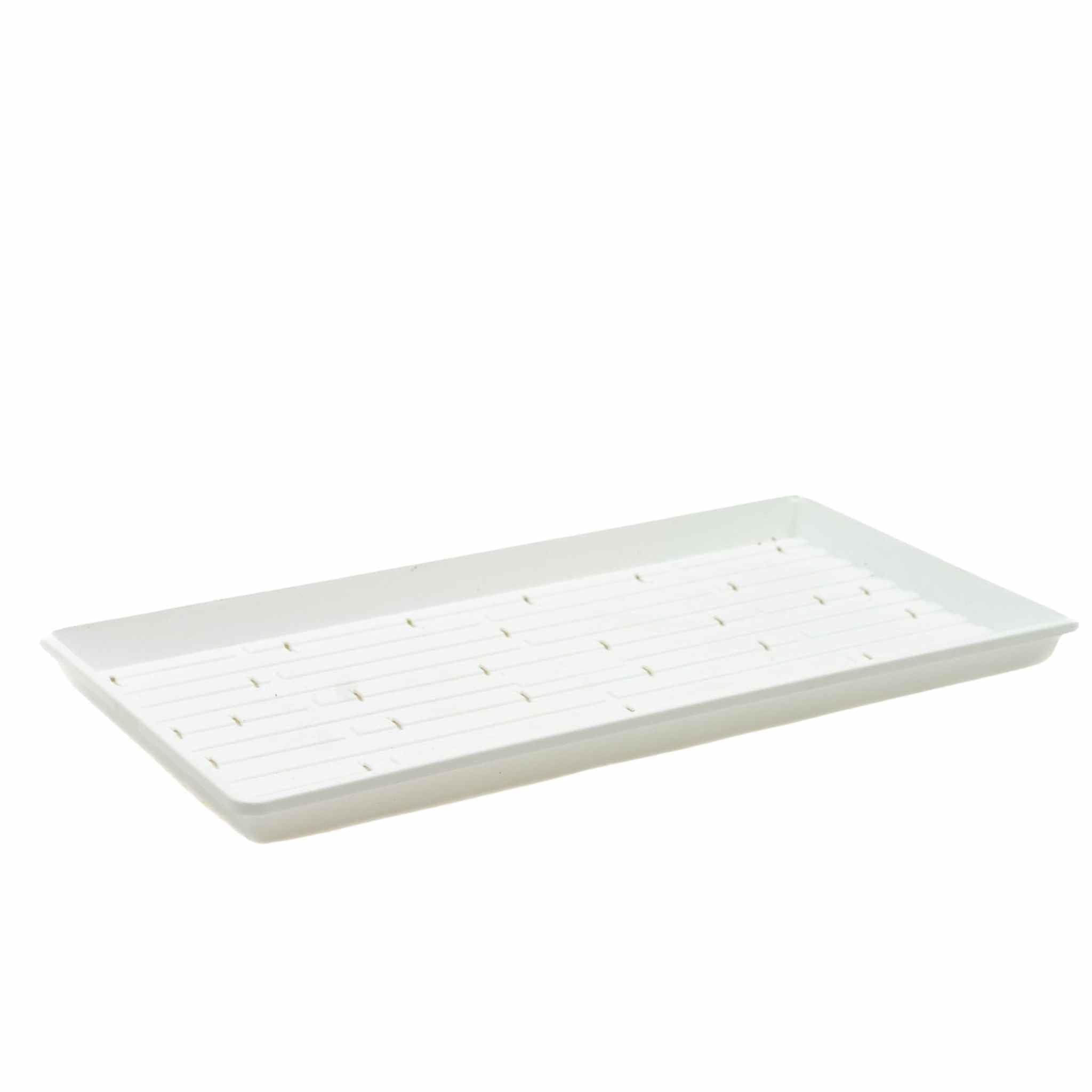 Microgreen 1020 Trays, White 30 Pack, Extra Strength with Holes Shallow Seed Plant Tray