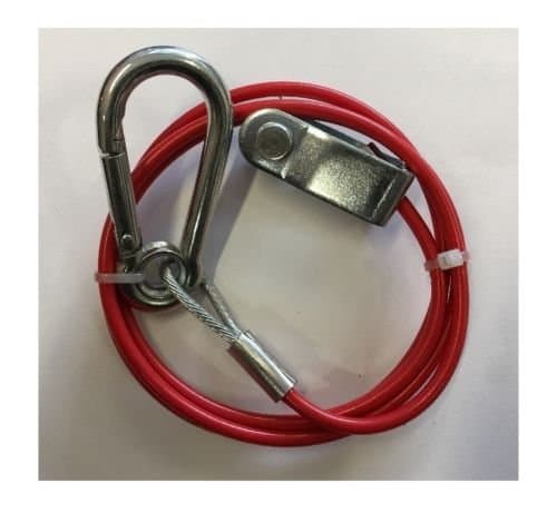 GENUINE MAYPOLE BREAKAWAY Break away CABLE PVC RED WITH CLEVIS PIN FOR IFOR WILLIAMS TRAILER MP502b