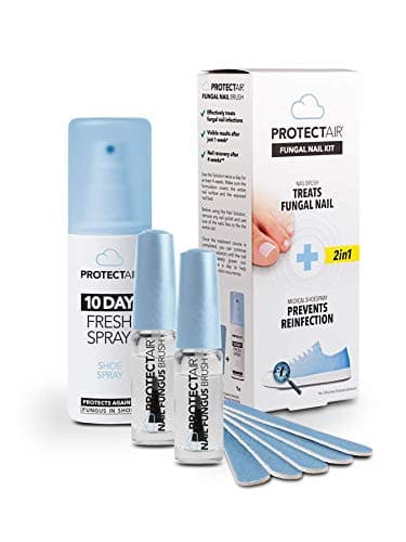 ProtectAir Fungal Nail Treatment - Extra strong for toenails - 2x 5ml + Nail Files + Medical Shoe Spray