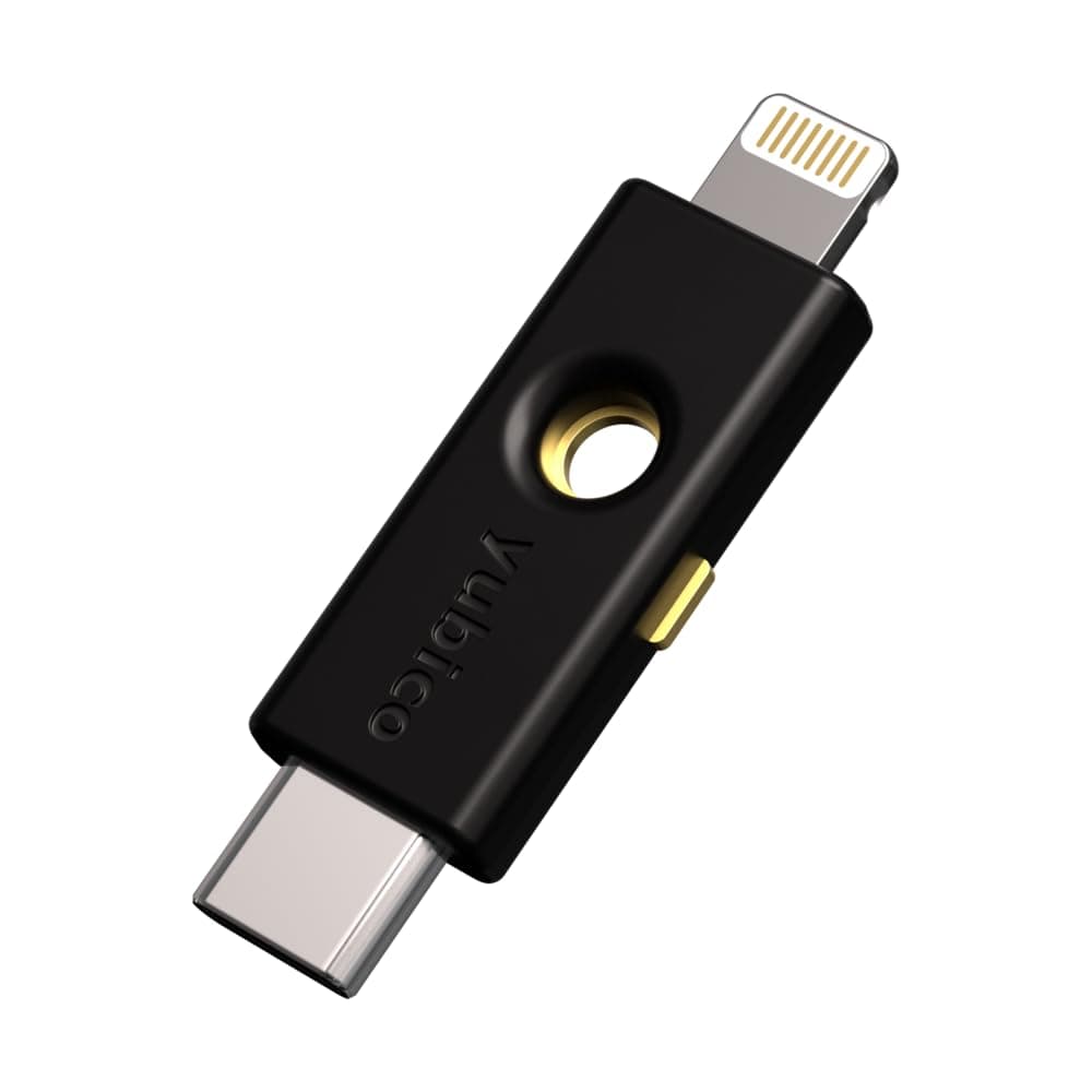 YubiKey 5Ci - Two Factor Authentication Android/PC/iPhone Security Key, Dual Connectors for Lighting/USB-C - FIDO Certified USB Password Key, Protect Online Accounts with More Than a Password