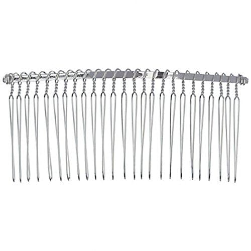 1 COMB05 Twist Wire Silver Hair Comb Wedding Bridal Veil Supplies Craft DIY 4.5"