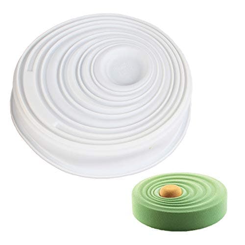 FINEDECOR Handmade Drop Wave Shape Silicone Mousse Cake Mould, Drop Wave Shape Mousse Cake Mould, Non-stick Easy Release Spiral Tray for Baking, Dessert, Biscuit and Soap, FD 3174