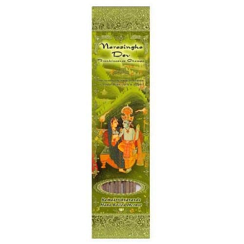 Prabhuji's Gifts Narasingha Dev Hand-Rolled Spiritual Incense Sticks from India - Aromatic Sticks - Stick Incense for Meditation - Yoga, Relaxation, & Aromatherapy Incense - Frankincense Champa