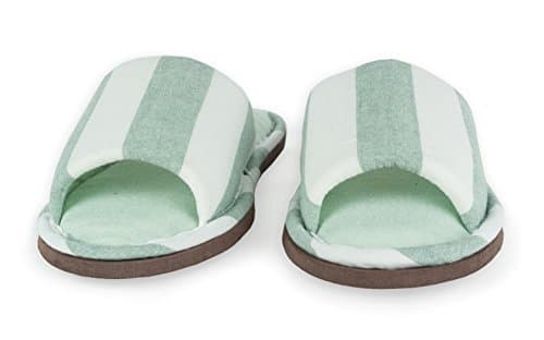 Relaxed Foot Slippers | Indoor & Outdoor Memory Foam | 1 Pair with Storage Bag Green
