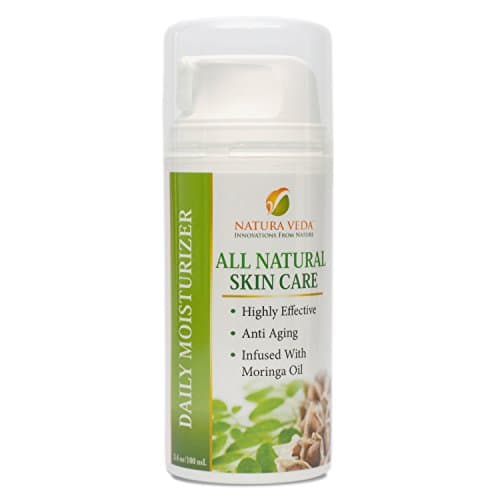 Natura Veda - All Natural Daily Moisturizer - Anti Aging - Moringa Oil Infused - 3.4 oz/100 ml