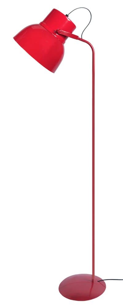 Tosel 95065 Bell Reading Light Floor Lamp Steel 29 x 29 x 150 cm red