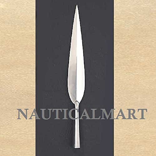 Hewing Spear Head Hand Forged High Carbon Steel Zulu Viking Replica by Nauticalmart Medieval Age Throwing Spearhead Suitable for Historical Re-Enactment