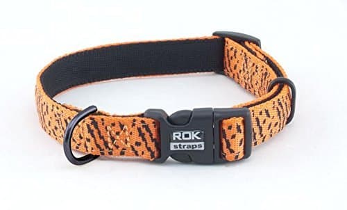 ROK Straps Collar Strap, Orange/Black, Large