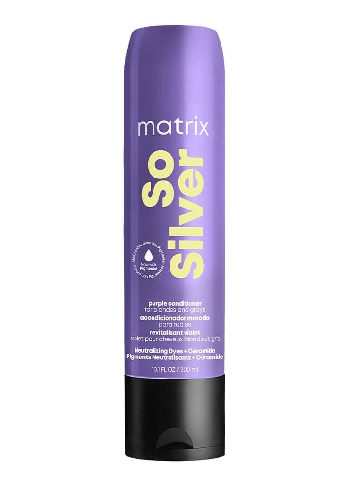 So Silver Purple Conditioner - Tones Blonde & Grey Hair, Eliminates Brassiness, Infused With Purple Pigments, Salon-Quality, Vegan