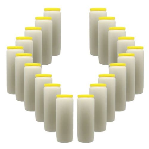 20 Novena Candles – 100% vegan, 9-Day Burn Time, White