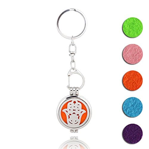 Aromatherapy Essential Oil Diffuser Keychain Cactus Locket Key Ring