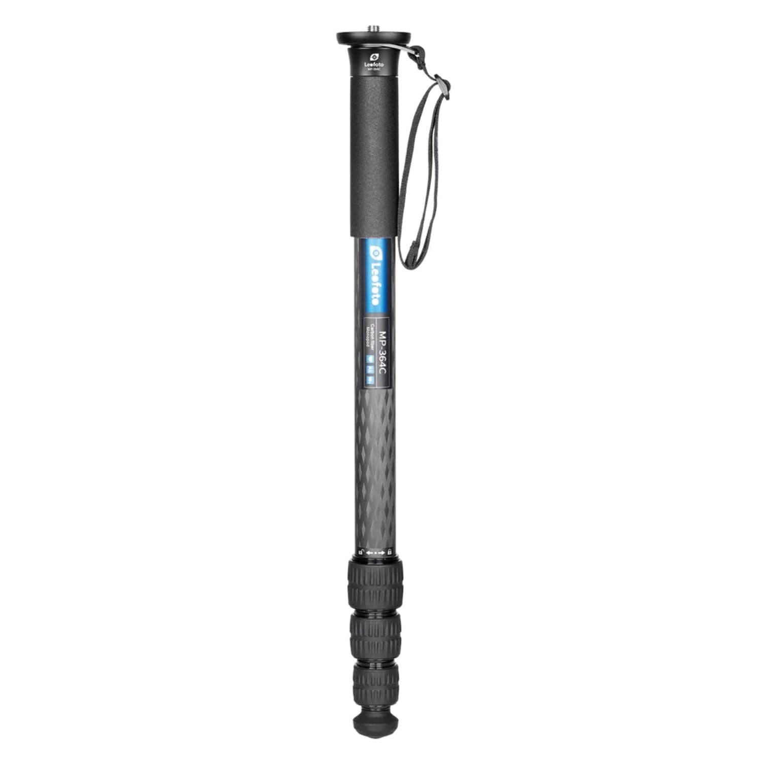 LEOFOTOCarbon Monopod - Heavy Work - Weight Capacity: 20 kg - Max. Height: 170 cm (without Ball Head) - Four Extend Sections - MP-364C