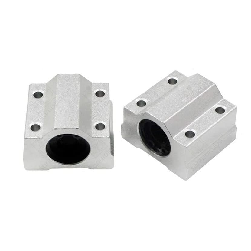 SCS10UU 10mm Slide Unit Block Bearing Steel Linear Motion Ball Bearing Slide Bushing Shaft CNC Router DIY 3D Printer Parts - Set of 2 pcs