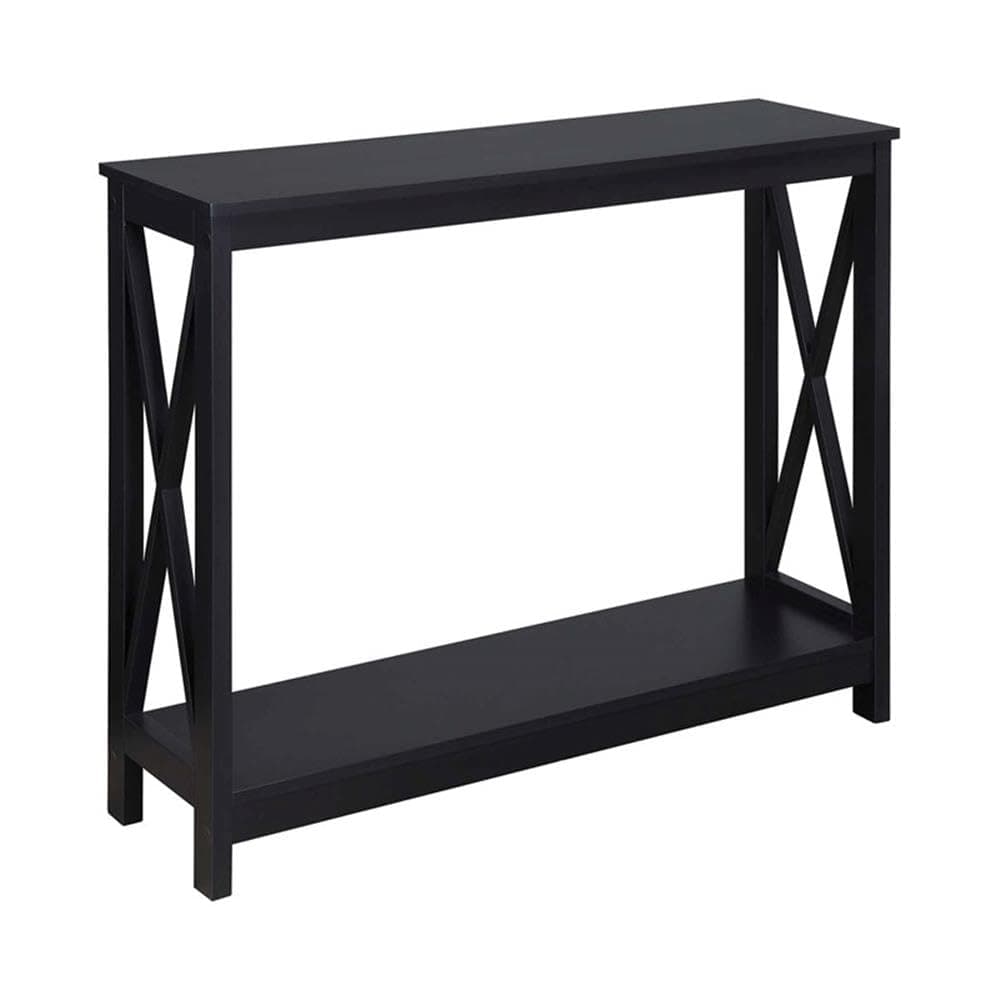 Oxford Console Table 39.5" - Sofa Table with Storage Shelf, Transitional Entryway Hall Table for Living Room and Bedroom, Display Foyer Table, Black