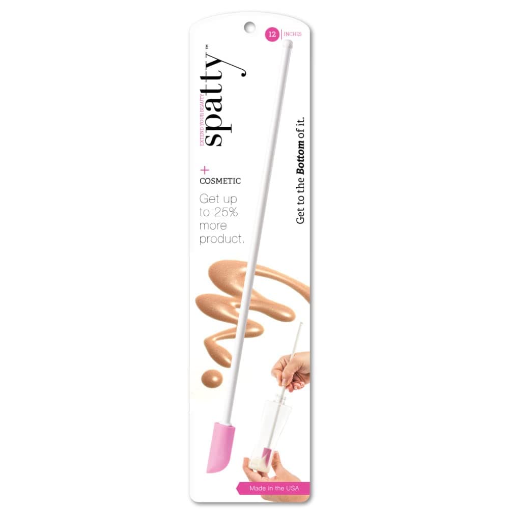 Spatty Daddy Beauty Makeup Spatula (12 Inch Pink) Shark Tank, Makeup Jar Scraper, Little Makeup Tool, Stocking Stuffers for Women, Gifts for Women Who Have Everything, Mini Makeup Beauty Spatula