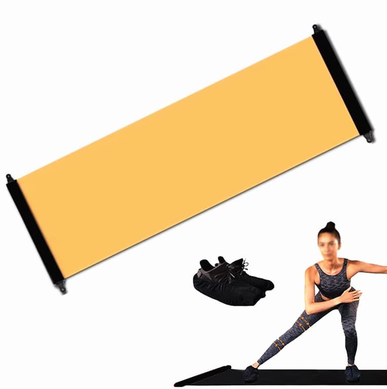 Slide Board For Workout, Home Gym Equipment for Fitness Training and Balance Cardio,Exercise Equipment with End Stops,for Core Training,Hockey, Ice Skating,Skiing,Tennis and Running
