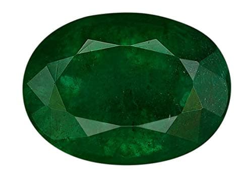 LMDPRAJAPATIS 6.25 Ratti Emerald Gemstone Original Natural Certified Colombian Panna Stone Oval Cut for Men and Women By lab Certified, Free, Loose Gemstone, Emerald