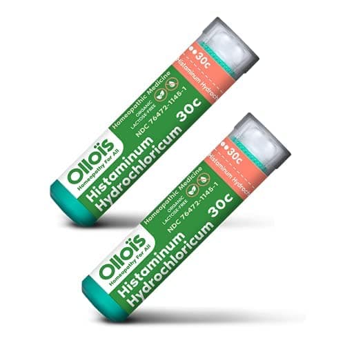 OLLOIS Histaminum Hydrochloricum 30c Organic, Lactose-Free Homeopathic Medicine, 80 Pellets (Pack of 2)