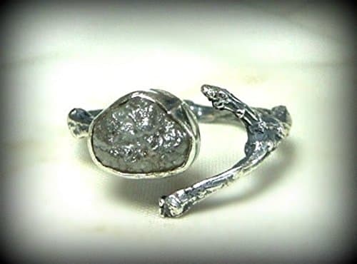 Rough Diamond Engagement Ring