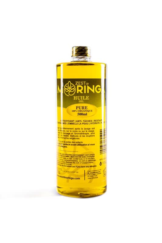 Zest Of Moringa Face Oil For Anti - Aging Wrinkles | Moringa Oil For Skin Care, Hair Care, Acne Treatment & Eczema Essential Oil | 100% Pure & Organic | 500 ML