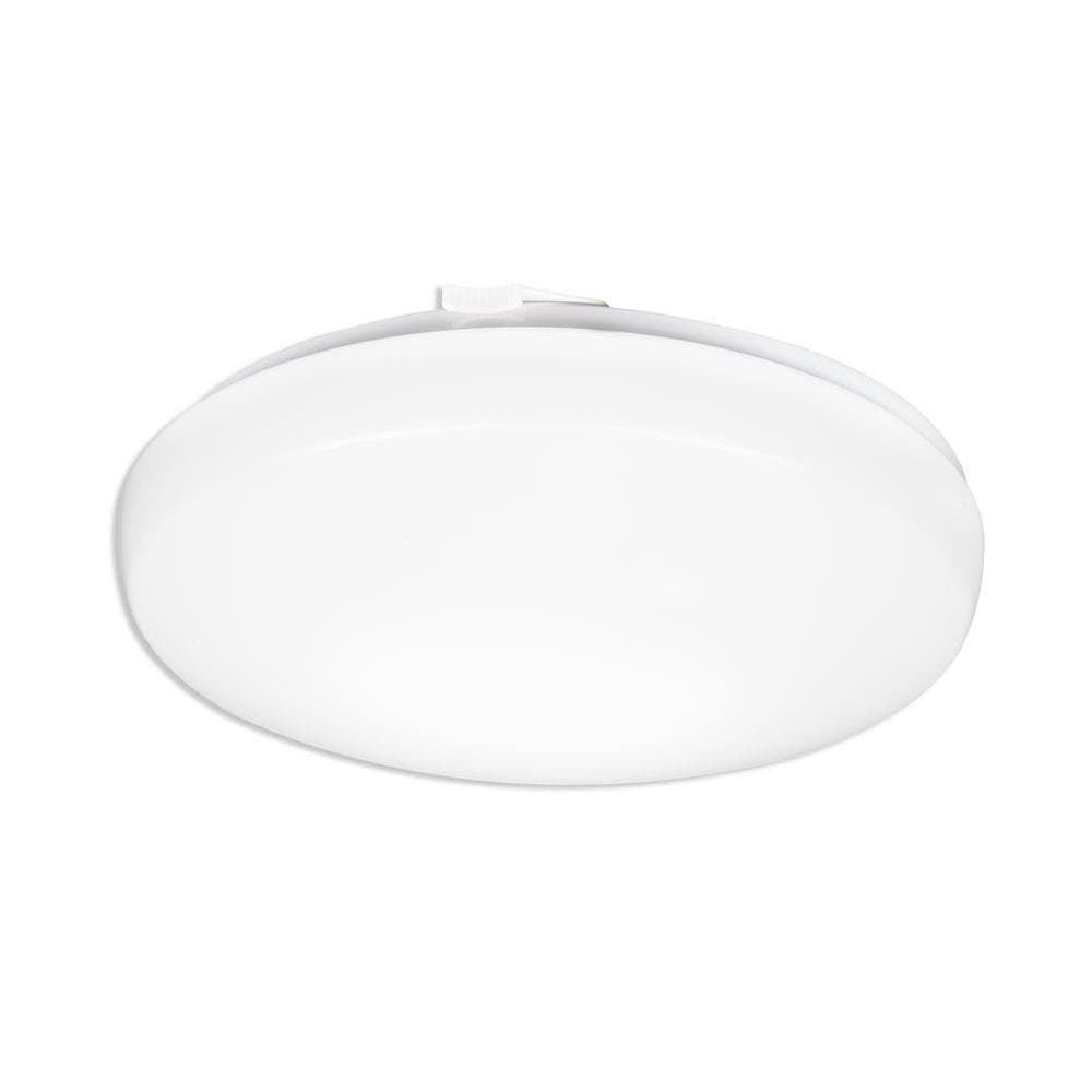 Lithonia Lighting 11 Inch Round LED Flush Mount Ceiling Light, Low Profile Modern Ceiling Light Fixture, 4000K Cool White Color Temperature, Dimmable, White (FMLRDL 11 14840 M4)