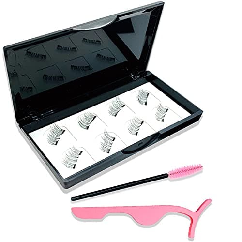 Upgraded Magnetic Eyelashes Without Eyeliner, With Applicator Tool, Dual Magnets, Natural Look, Fake Lashes Kit, Reusable Eye Lash, No Liner Needed