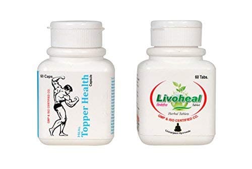 Chiranjeevi Ayurveda Topper Health Capsules With Livoheal Herbal 1000 Mg Weight Gainer Tablets