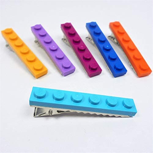 Hair Clips Barrette Girls Jewelry 6 Piece Set - You Choose Colors! Pink, Purple, Blue, Orange, Yellow, and more!