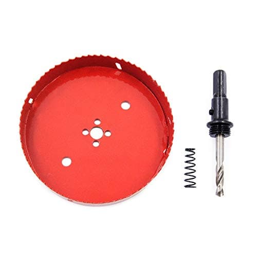 Hole Saw Drill Bit LAIWEI HSS Hole Cutter with Arbor for Wood,PVC Board and Plasterboard(6-1/2"(165mm Hole Saw))