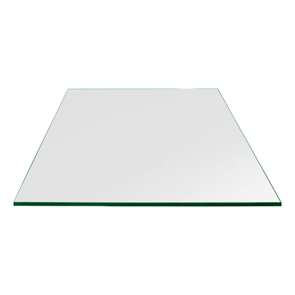 Dulles Glass 22 inch Square Glass Table Top - Tempered - 1/4" Thick Glass Surface, Safe Flat Polished, Eased Corners, Multipurpose for Dining Table, Patio, Coffee and End Table