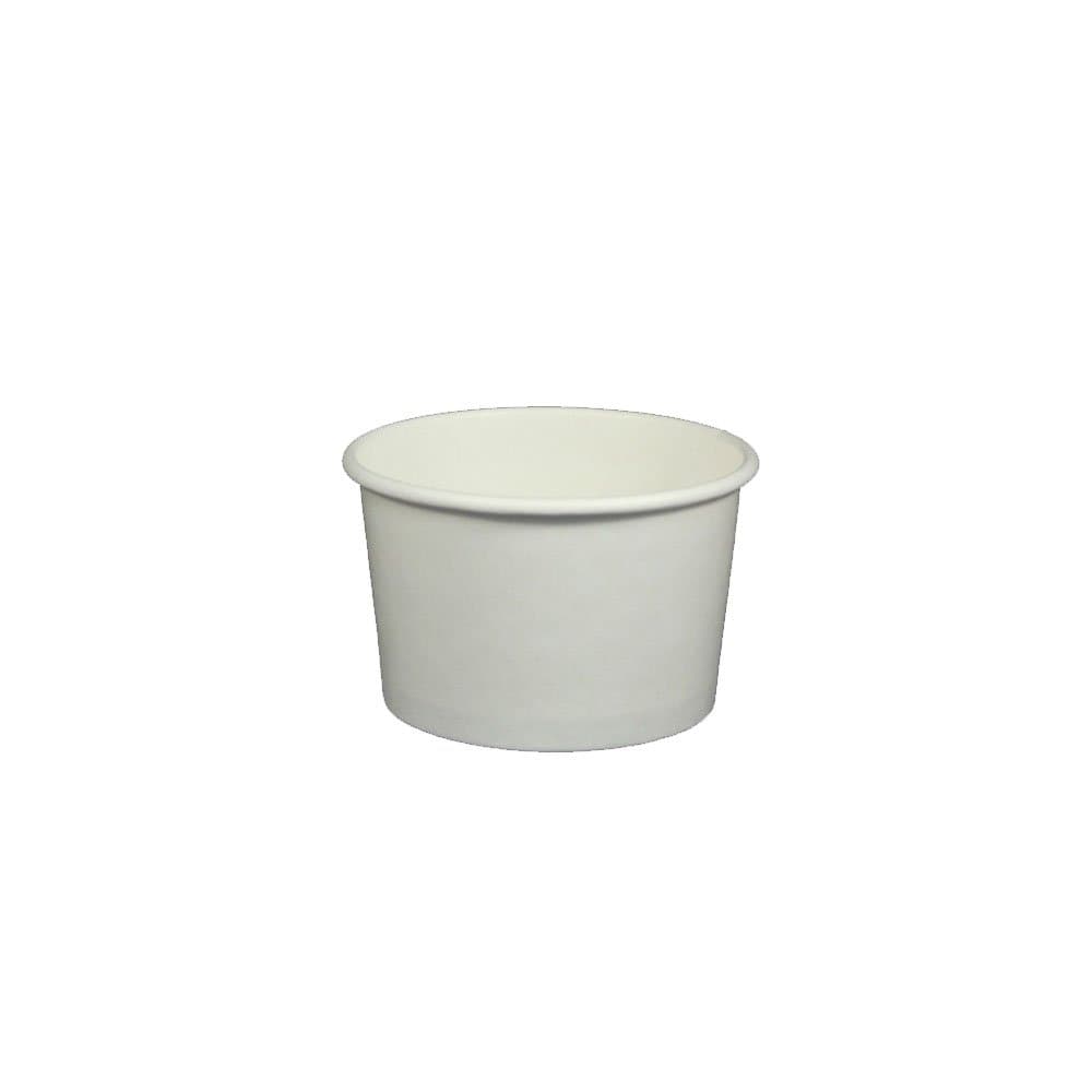 Yocup 4 oz. White Paper Ice Cream/Frozen Dessert Cup - 100 ct