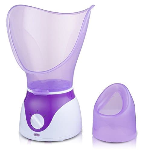easyU Facial Steamer Spa Sinus Steam Inhaler Mist Moisturizer Nano Steamer Sprayer For Face Nose Facial Mask Skin Humidifier Facial Sauna Aromatherapy Diffuser, Purple