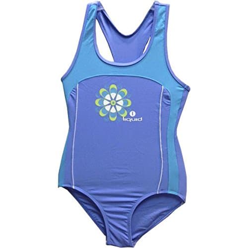 Liquid Sport Girl's Girl's Swim Wear - Yellow/Green/Black, Size 4