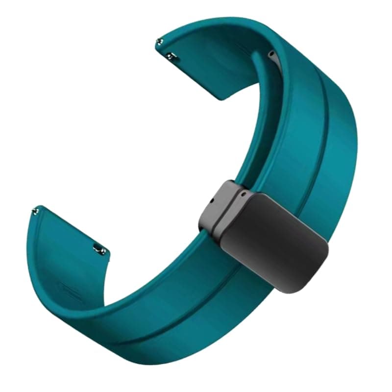 YODI New Edition 22MM Magnetic Buckle Soft Silicone Sport Strap Band For Dizo Watch R Talk, Watch D Talk/Garmin Fenix Chronos, Vivoactive 4 / Fastrack Revoltt FS1 Smart Watch For Men Women (TEAL)