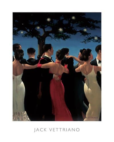 Picture Peddler Waltzers Jack Vettriano Italy Dance Romance Night Under Stars Love Print Image Size is 14.5x17 Overall Size is 15.75x19.5 Inches