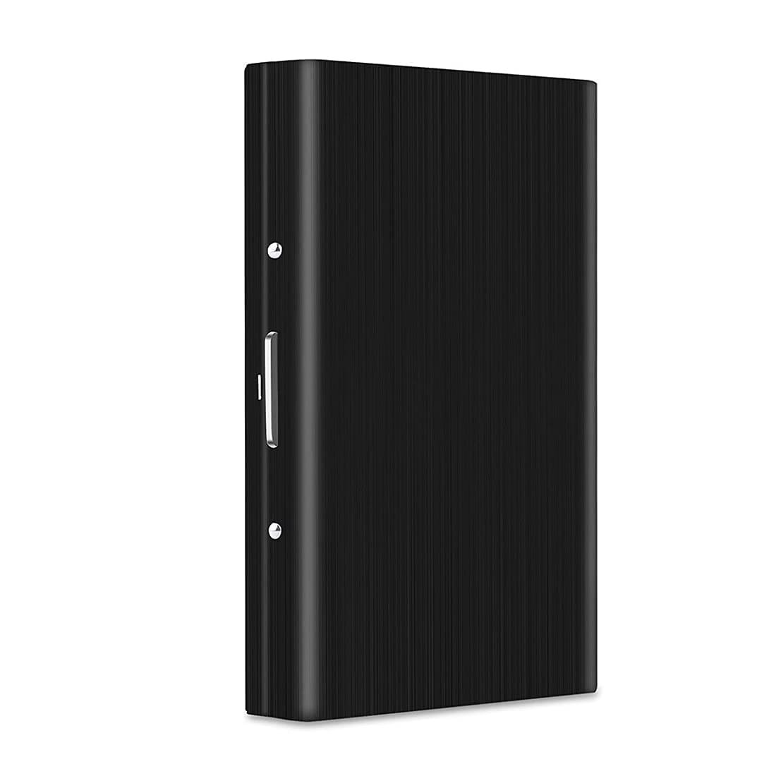 StealodealBlack Premium RFID Blocking Credit/Debit Metal Card Holder (Pack of 1) (Unisex), Black (8 Slots), Casual