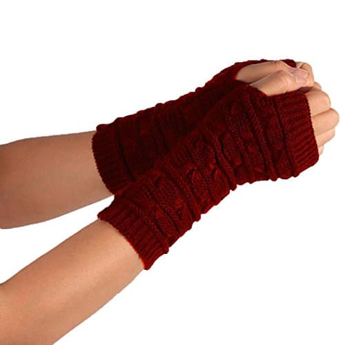 Charberry Fashion Arm Fingerless Winter Unisex Soft Warm Mitten Gloves
