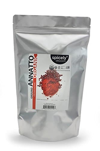 Spicely Organic Annatto Powder 1LB Bulk Certified Gluten Free