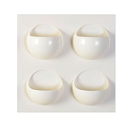 Wall Sticker/Multifunctional Wall Organizer,Easy to Install,Pockets and Holders For Small Items,Your Choice of Combination,4 Different Styles,For Home,Office,Kitchen,Bathroom,Car and RV. (White D)