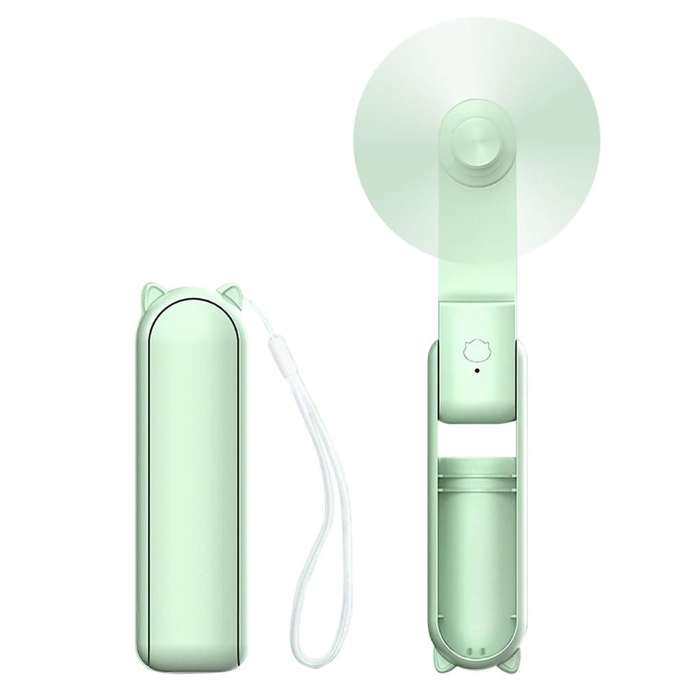 Portable Fan, USB Rechargeable 1200mAh Battery And 3 Adjustable Speed, Foldable Handheld Personal Eyelash Fan for Girls Women, For Travelling, Outdoor