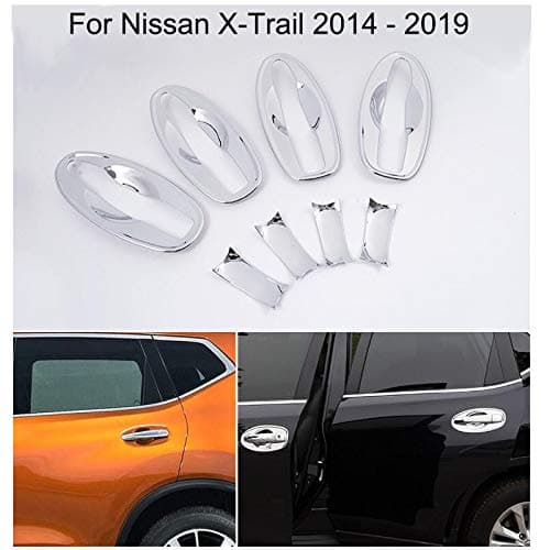 Yingchi Car Chrome Car Door Handle Bowl Cover Trim Emblems for Nissan X-Trail 2014 2015 2016 2017 2018 2019