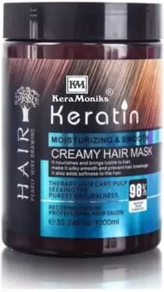 Professional Keratin Hair Mask 1000ml - For Intense Damaged Hair Repair - Like salon Spa - For Dry & Damaged Hair